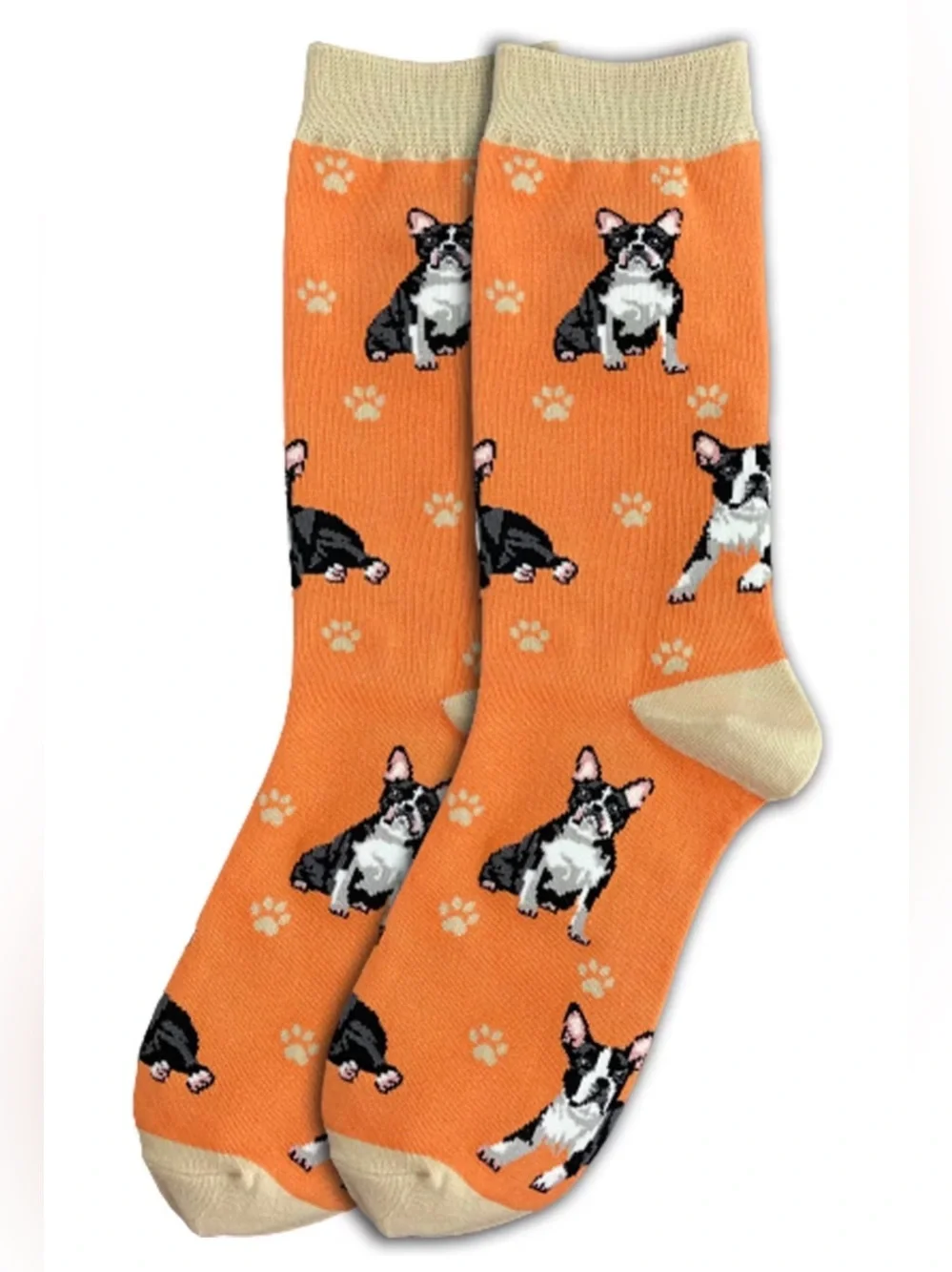 Boston Terrier Happy Tails Socks by E&S Pets NWT